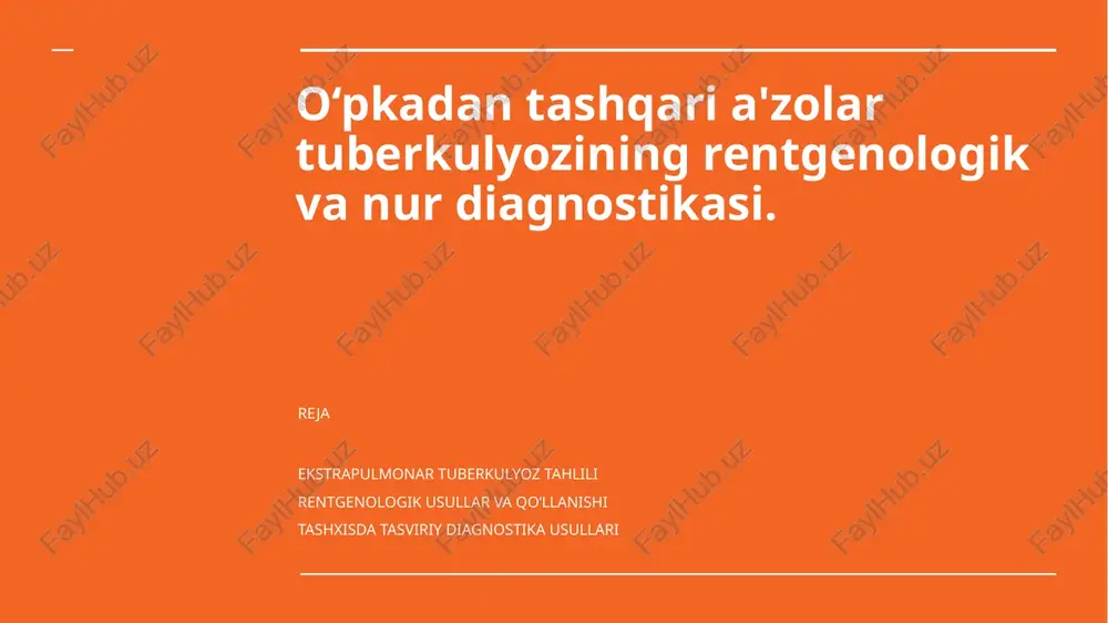 ekstrapulmonar tuberkulyoz — PPTX