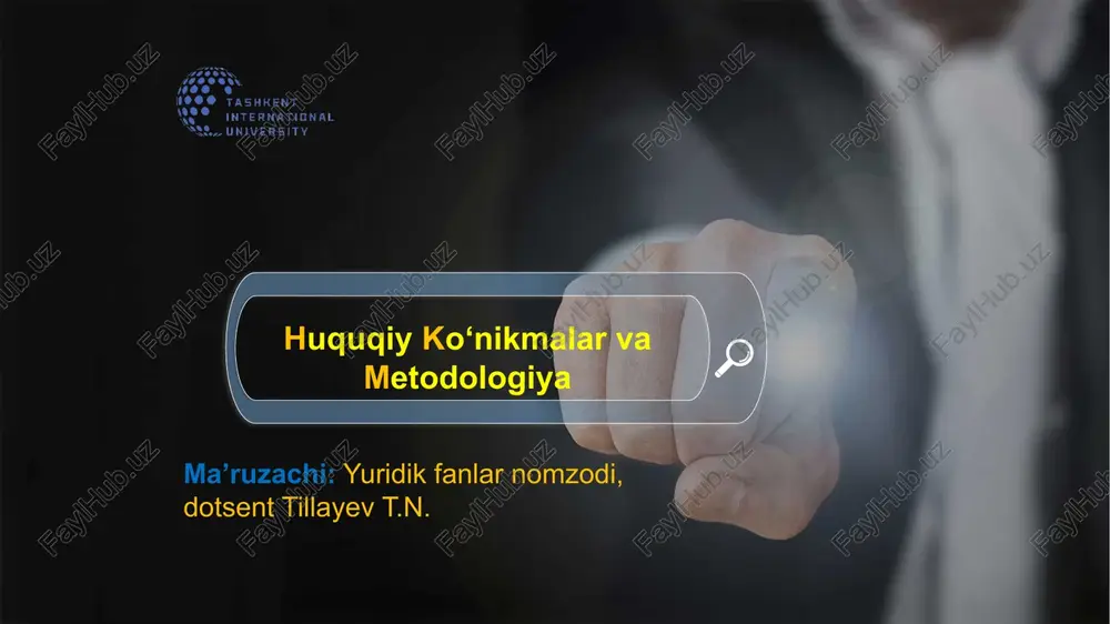 huquqiy ko‘nikmalar va metodologiya — PPTX