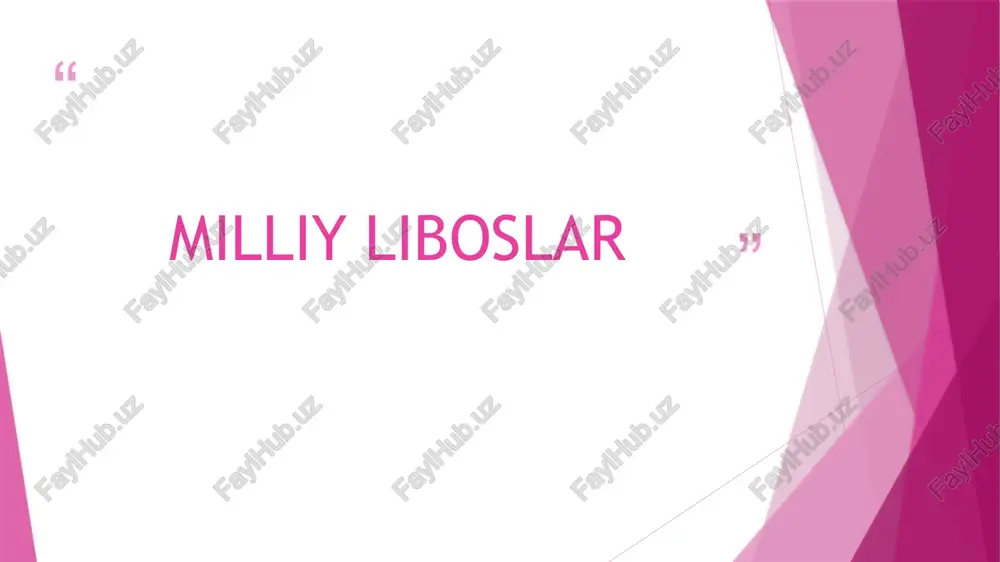 milliy liboslar — PPTX