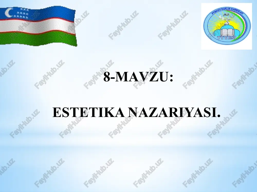 estetika nazariyasi — PPTX