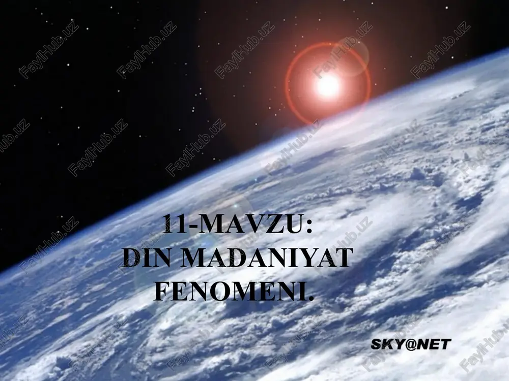 din madaniyat fenomeni — PPTX