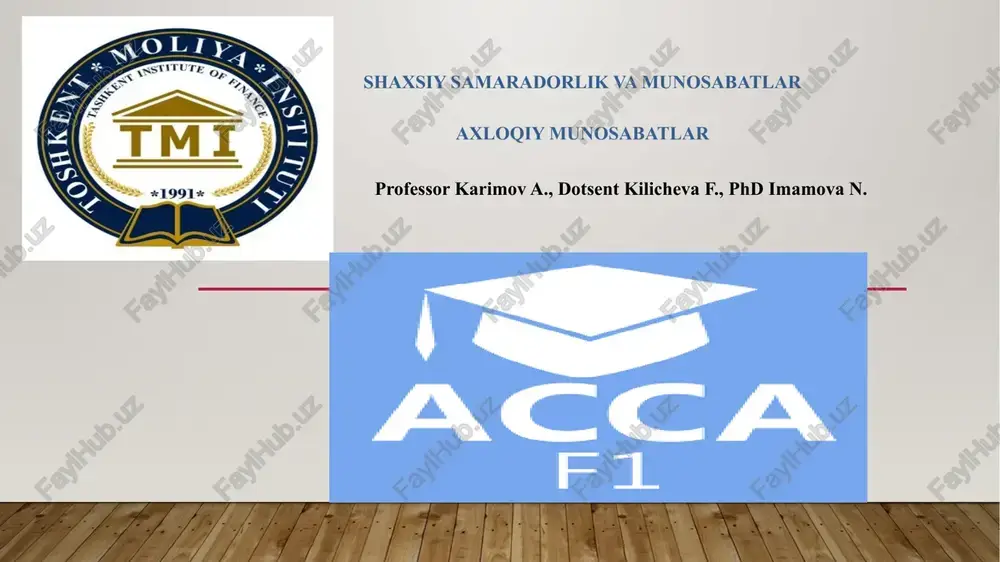 vaqtni boshqarish — PPTX