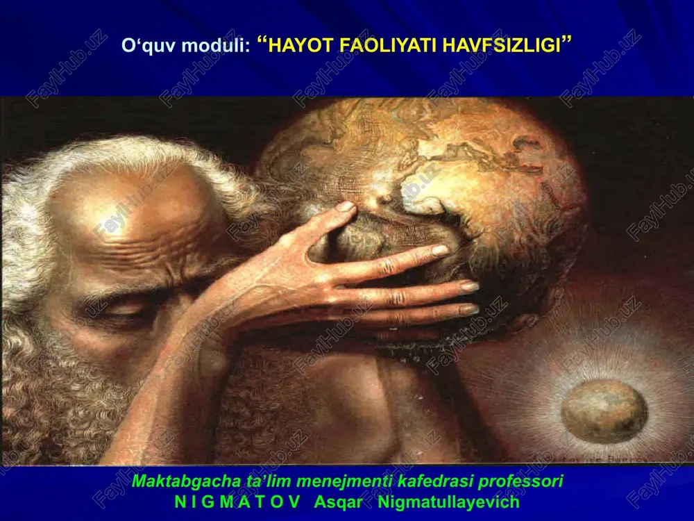 hayot faoliyati havfsizligi — PPTX