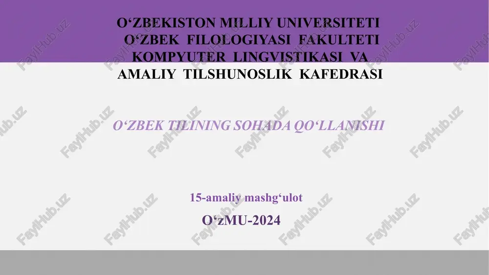 xxi asr tilshunosligi — PPTX