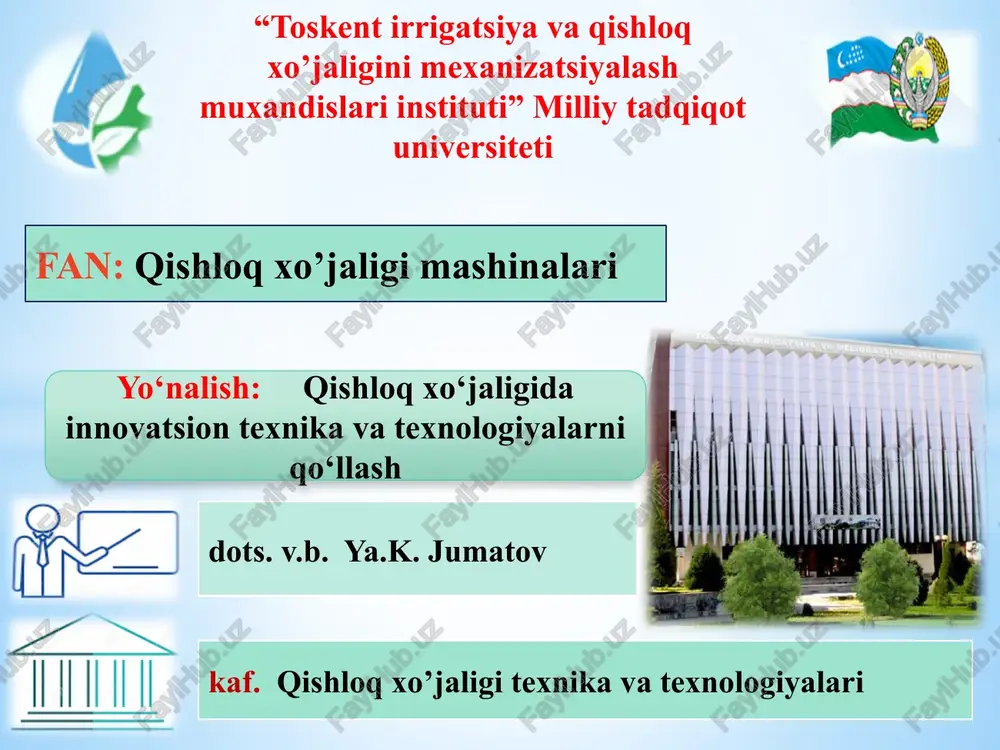 qishloq xo‘jaligi mashinalari — PPTX