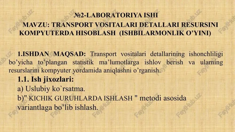 №2-laboratoriya ishi — PPTX