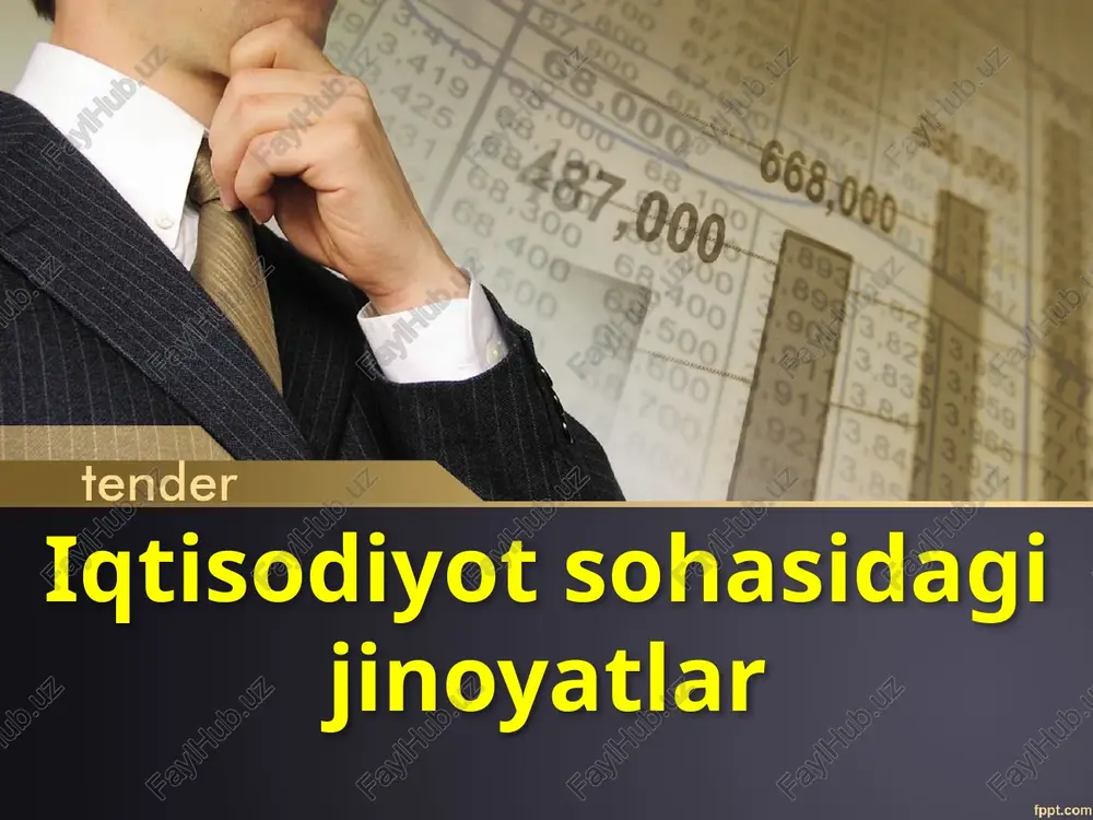 iqtisodiyot sohasidagi jinoyatlar — PPTX