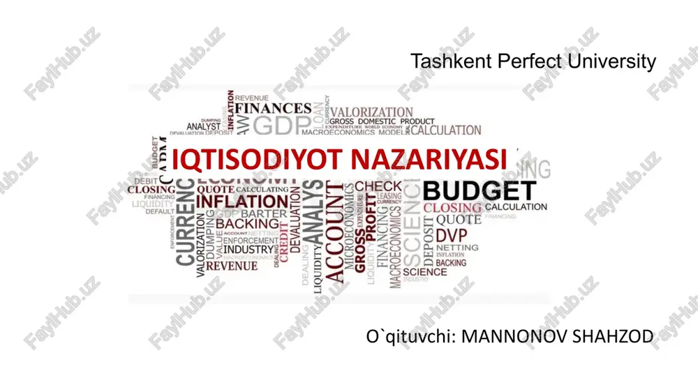 iqtisodiyot nazariyasi — PPTX
