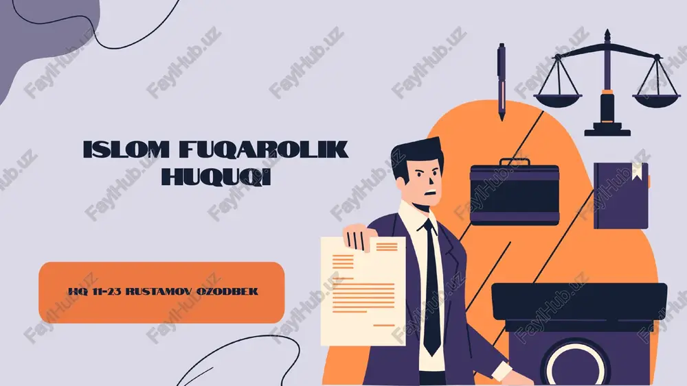 islom fuqarolik huquqi — PPTX