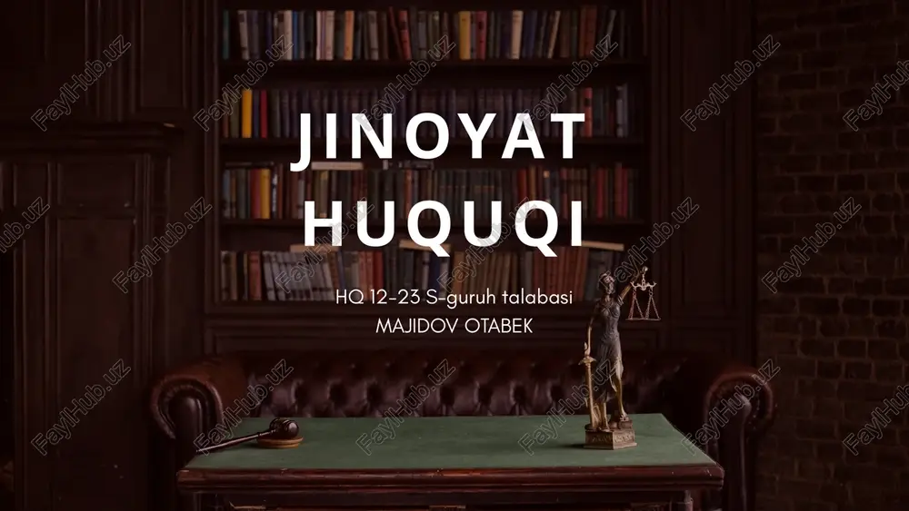 jinoyat huquqi — PPTX