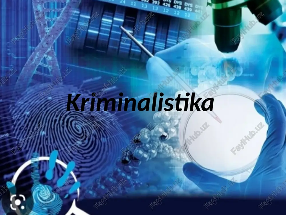 kriminalistika — PPTX