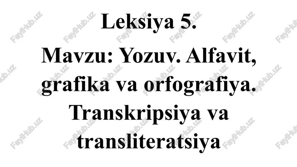 yozuv.alfavit,grafika va orfografiya — PPTX