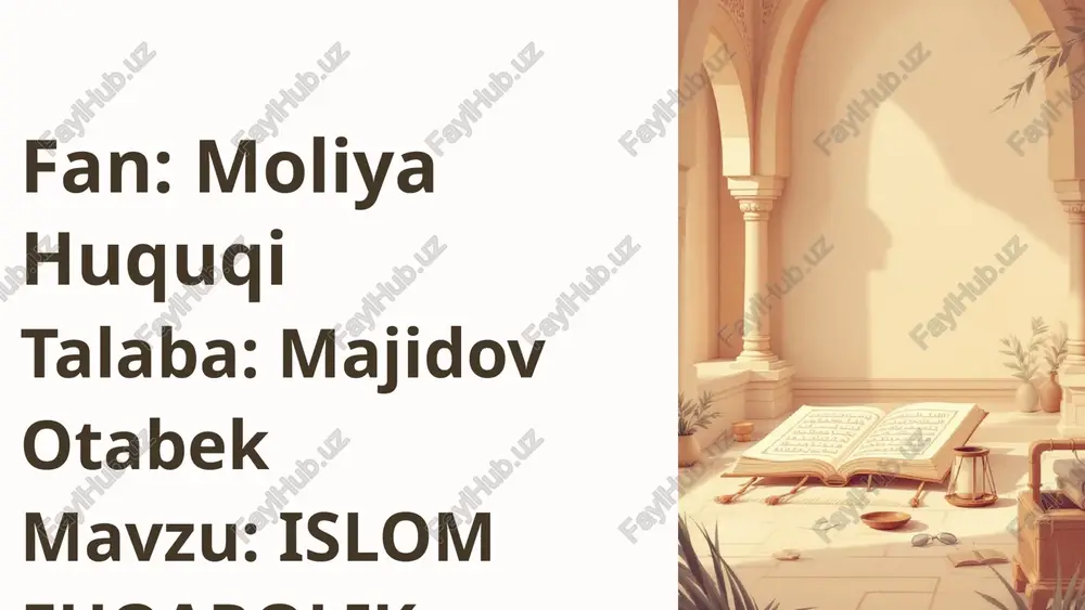 islom fuqarolik huquqi — PPTX