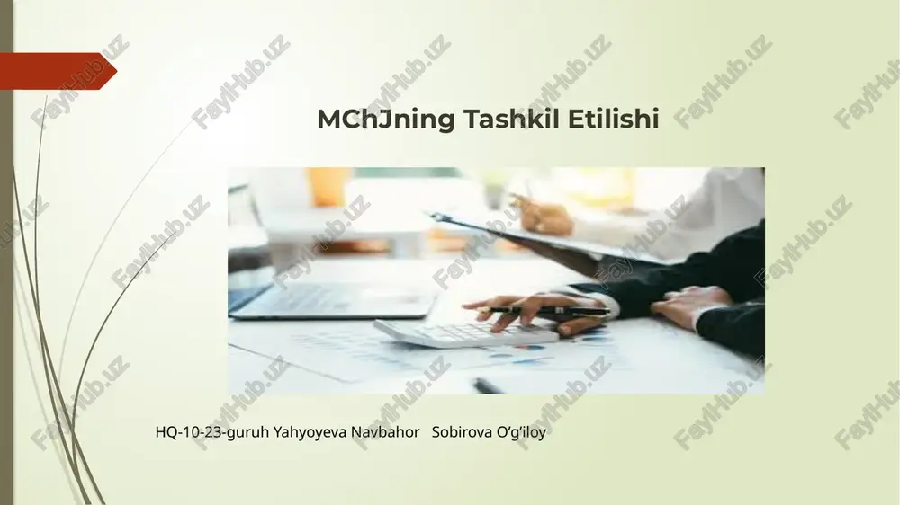 mchjning tashkil etilishi — PPTX