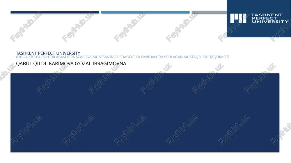 pedagogikafanidantayyorlaganmustaqilishtaqdimoti — PPTX
