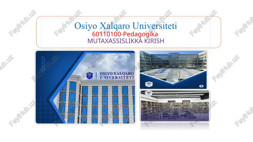 pedagogning o'zini o'ziga rivojlantirish – uzluksiz jarayon sifatida — PPTX