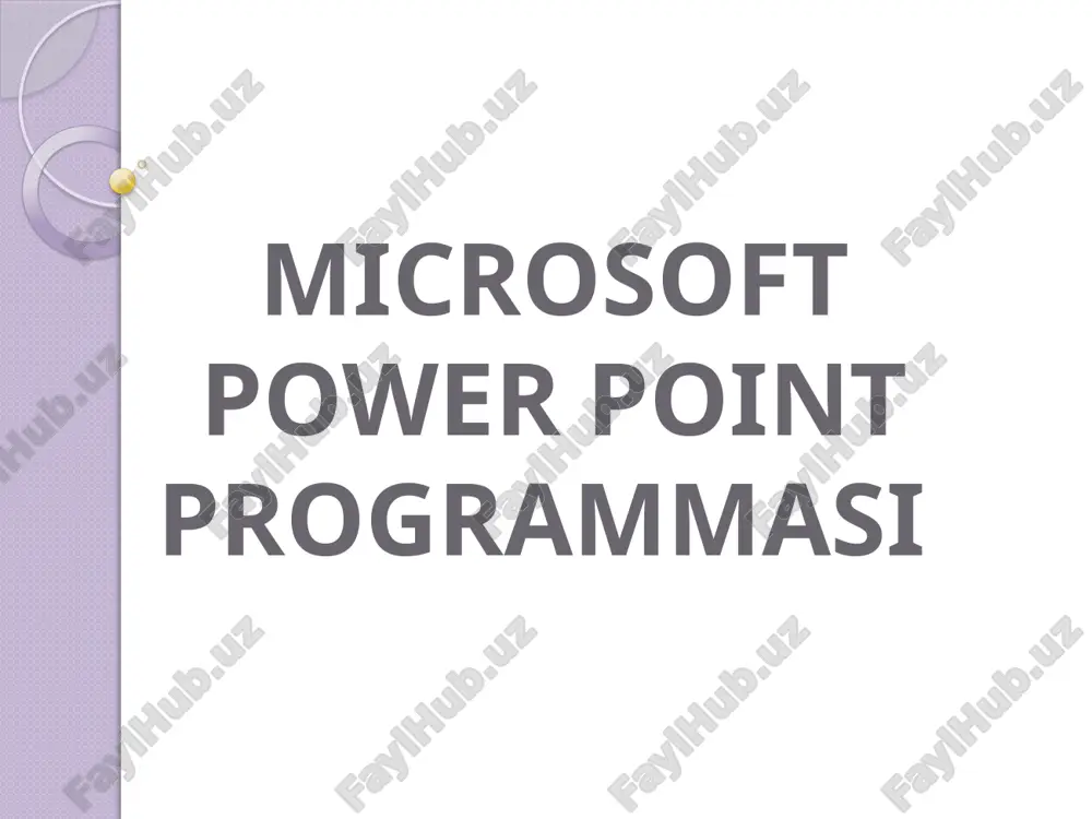 microsoft powerpoint programmasi — PPTX