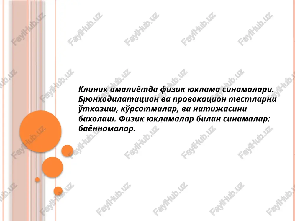 bronxodilatatorli test — PPTX
