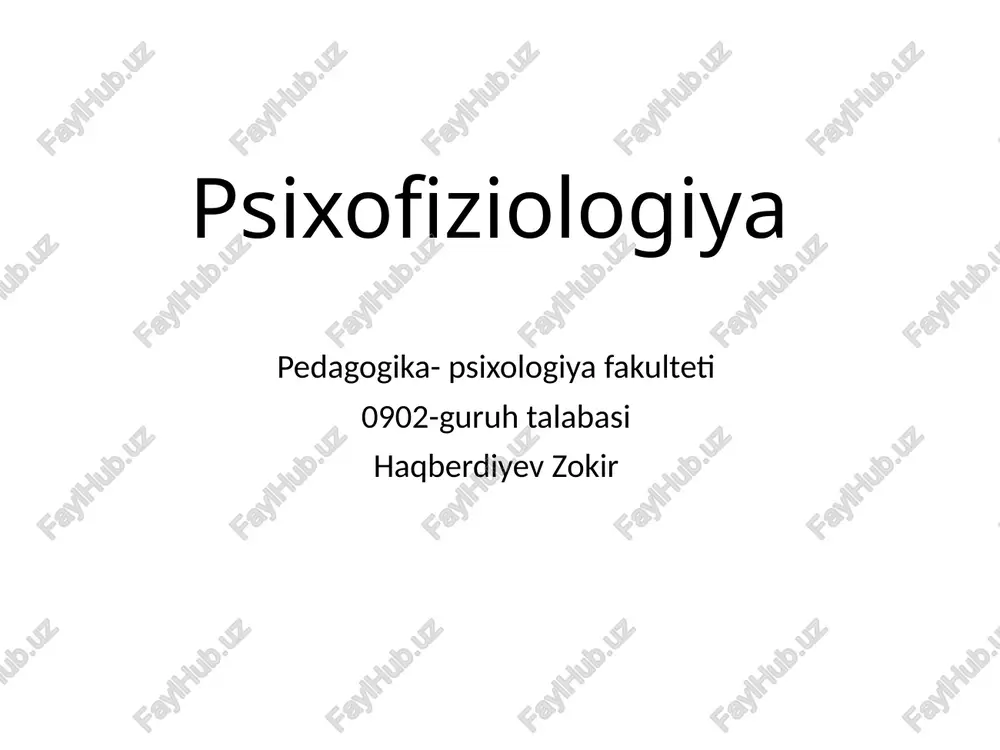 psixofiziologiya — PPTX