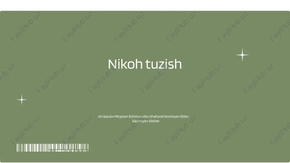 nikoh tuzish — PPTX