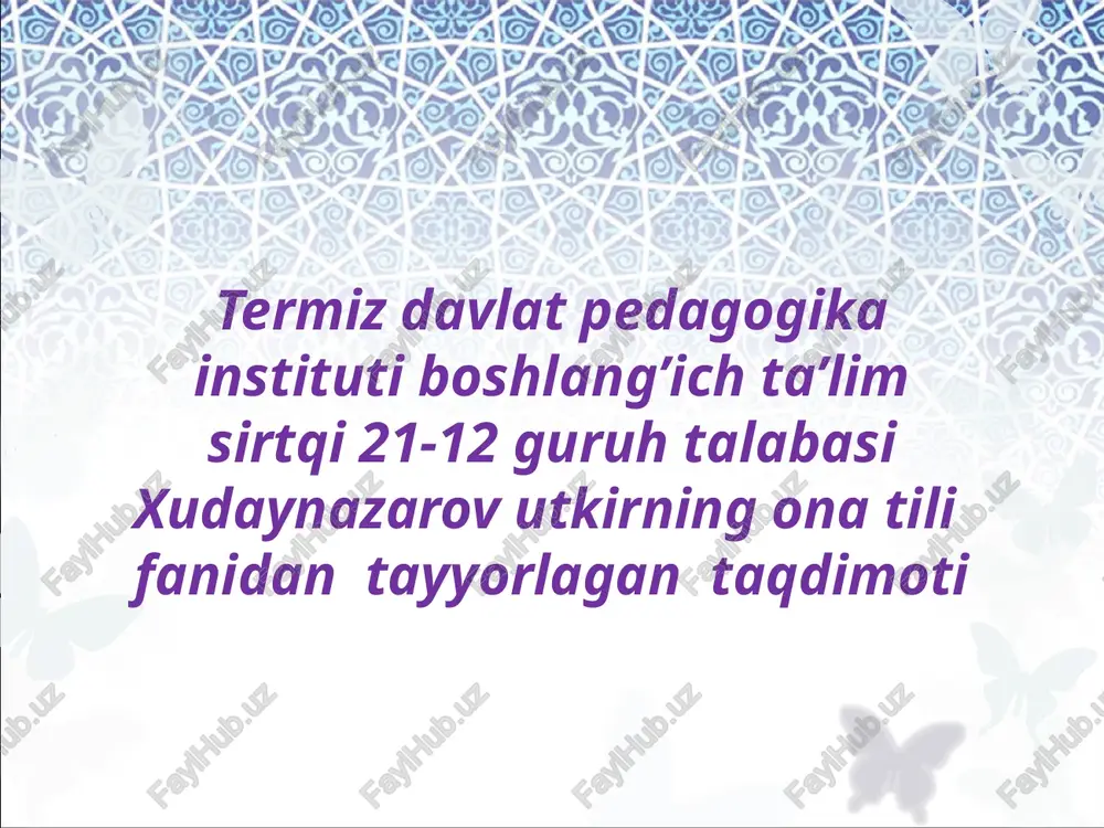 nutqning uslubi turlari — PPTX