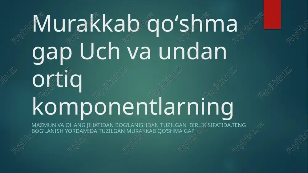 murakkabqoʻshmagap — PPTX
