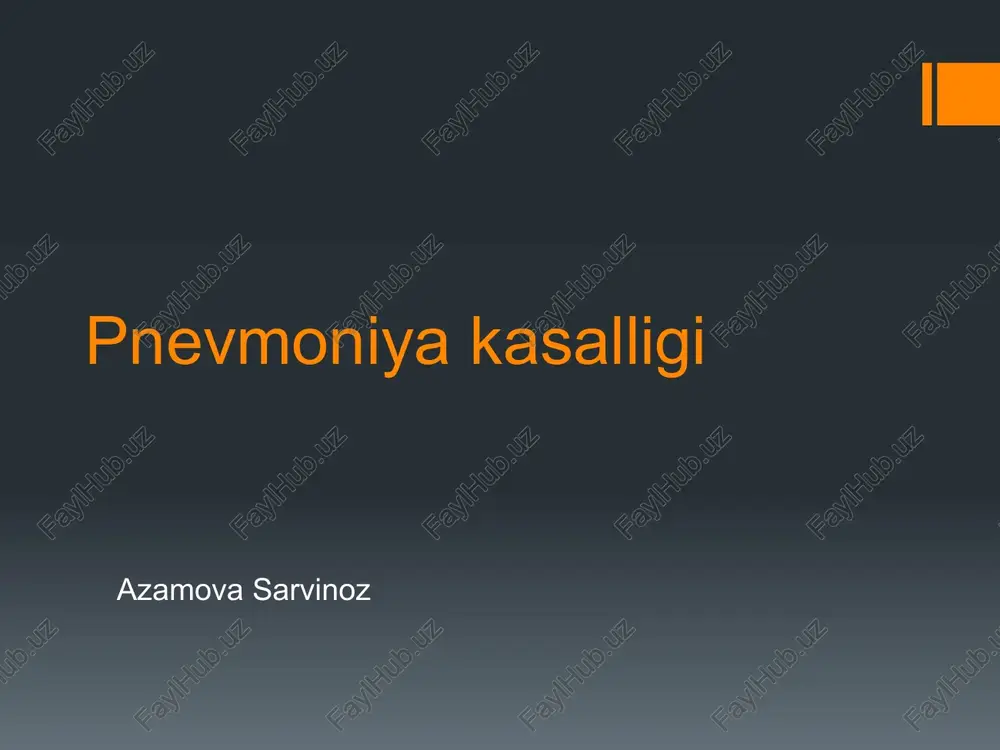 pnevmoniyakasalligi — PPTX