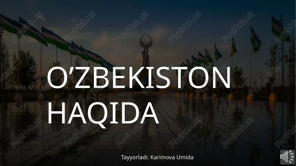 o’zbekiston haqida — PPTX