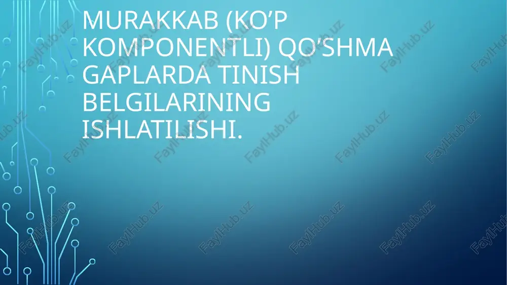 tinish belgilari ishlatilishi — PPTX