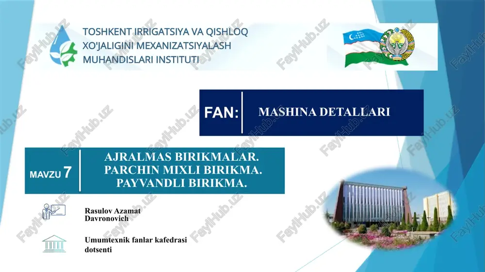 mashina detallari — PPTX