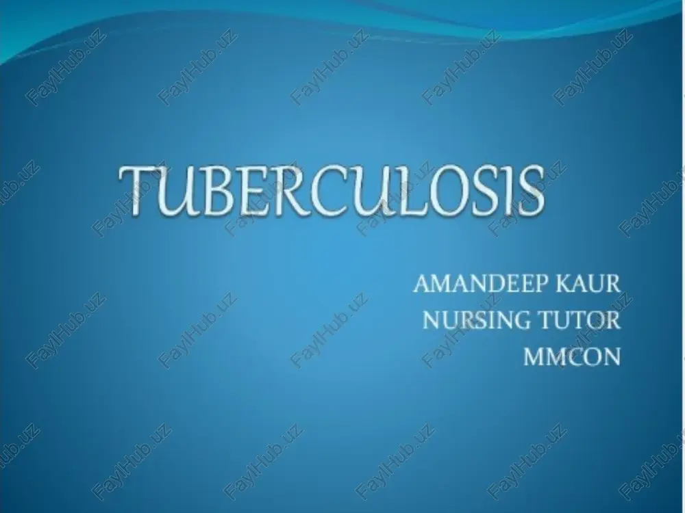 tuberculosis — PPTX