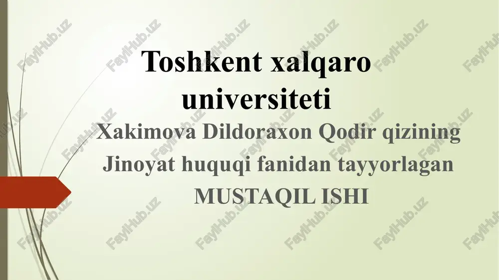 muayyan xuqdan maxrum etish — PPTX