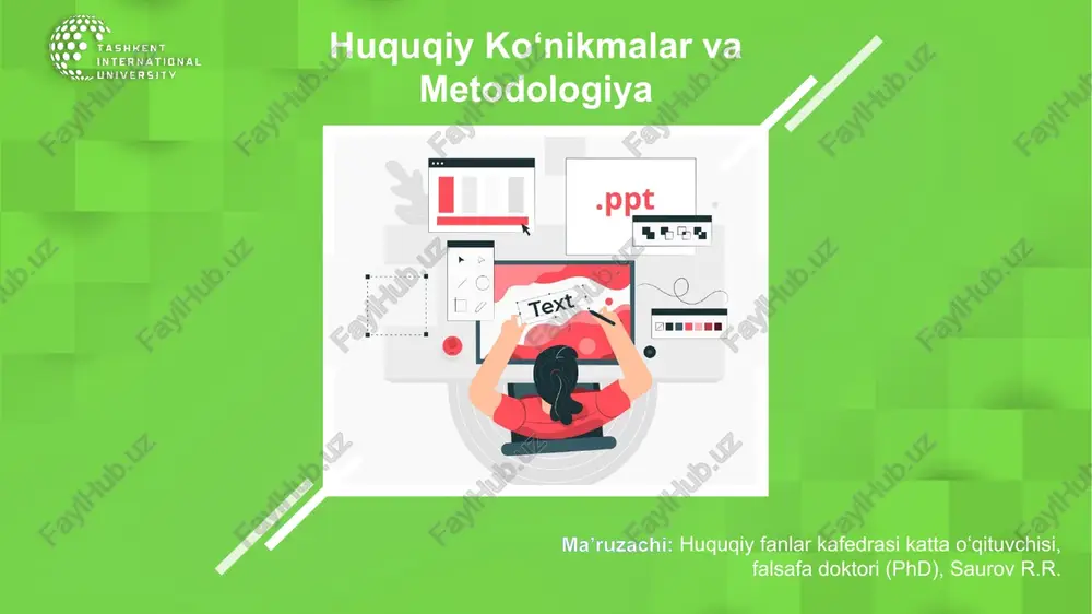 huquqiy ko‘nikmalar va metodologiya — PPTX
