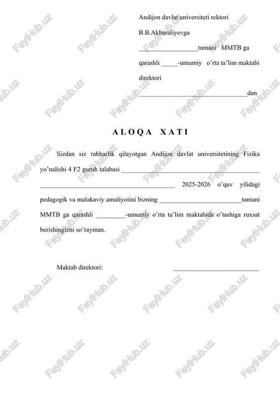 pedagogik va malakaviy amaliyot — DOCX