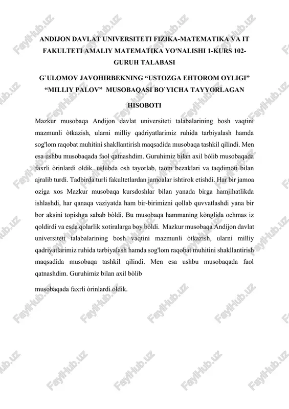 ustozga ehtorom oyligi — DOCX