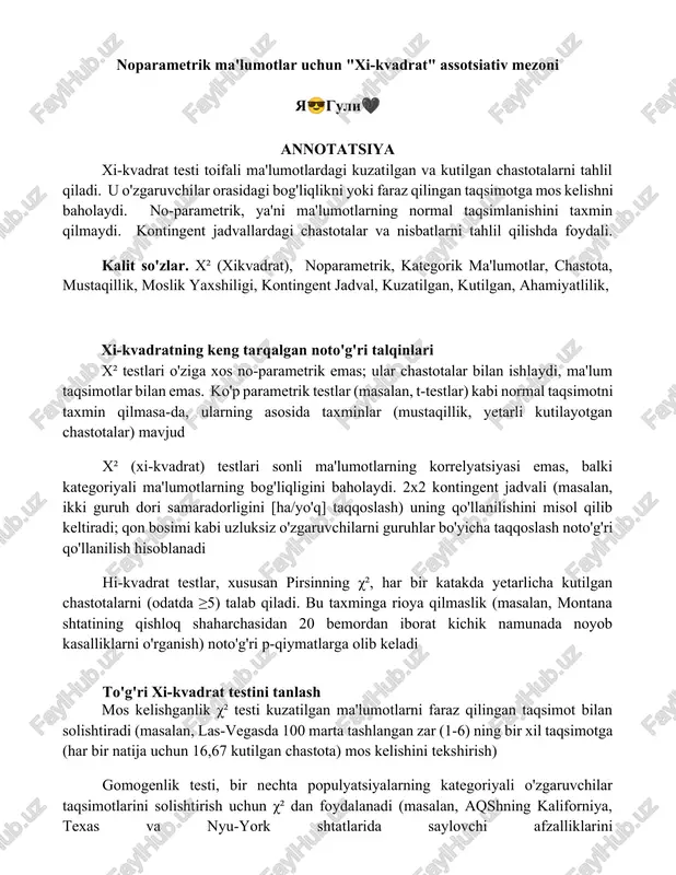 xi-kvadrat testi — DOCX
