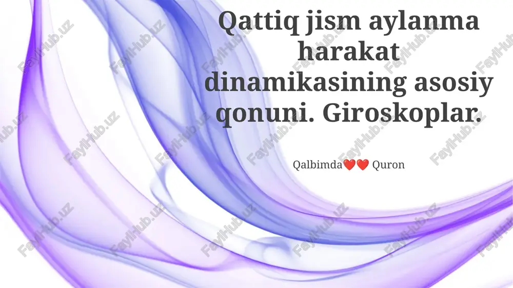 giroskop: holat tahlili — PPTX