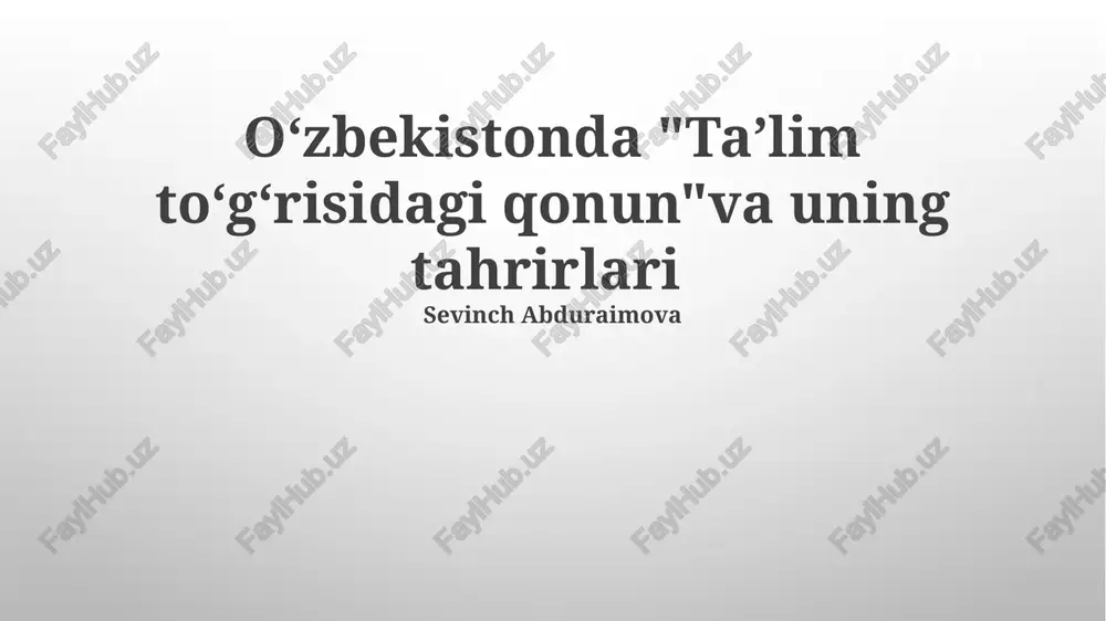 kasb-hunar ta'limi — PPTX