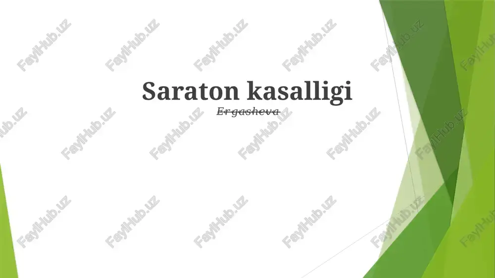 saraton kasalligi — PPTX