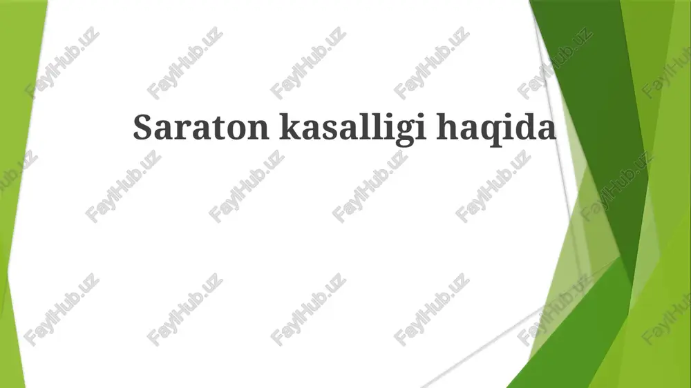saraton profilaktikasi — PPTX