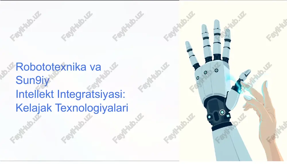 robototexnika va sun'iy intellekt integratsiyasi — PPTX