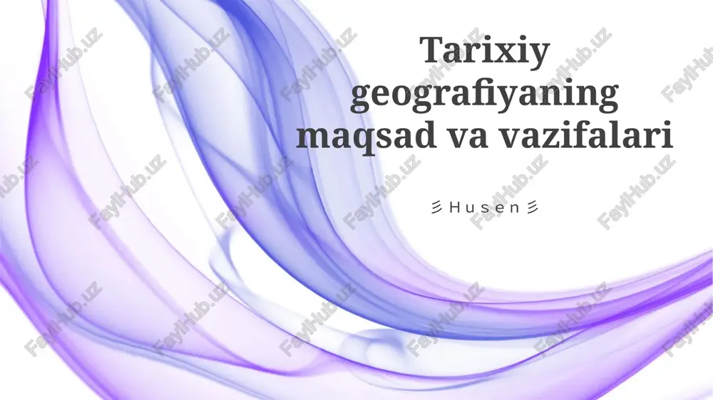 tarixiy geografiya — PPTX