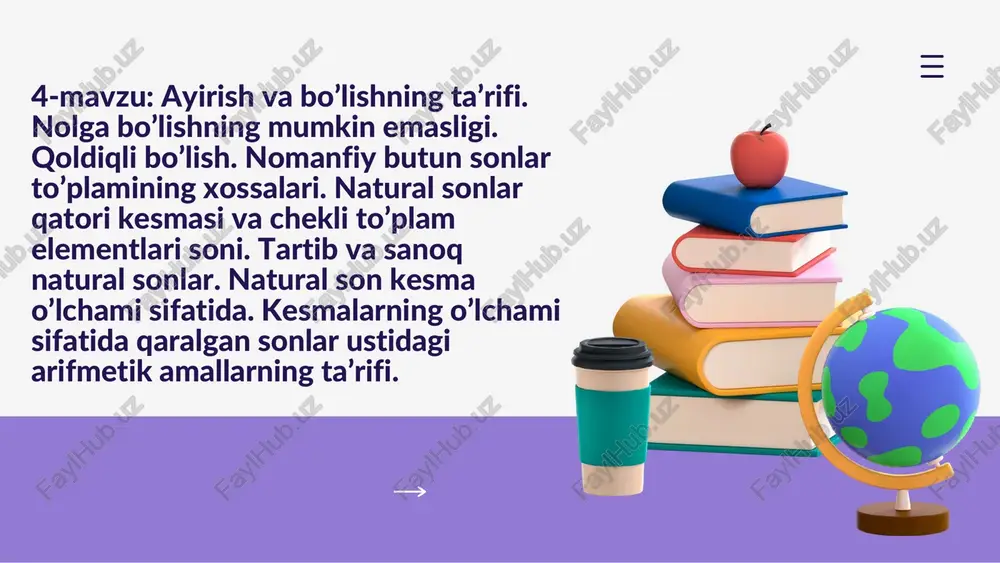 ayirish va bo’lishning ta’rifi — PDF