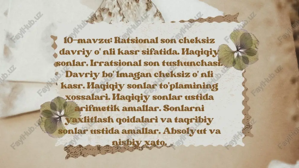 ratsional sonlar — PDF