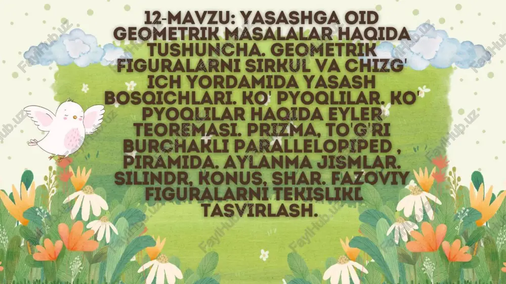 geometrik masalalar haqida tushuncha — PDF