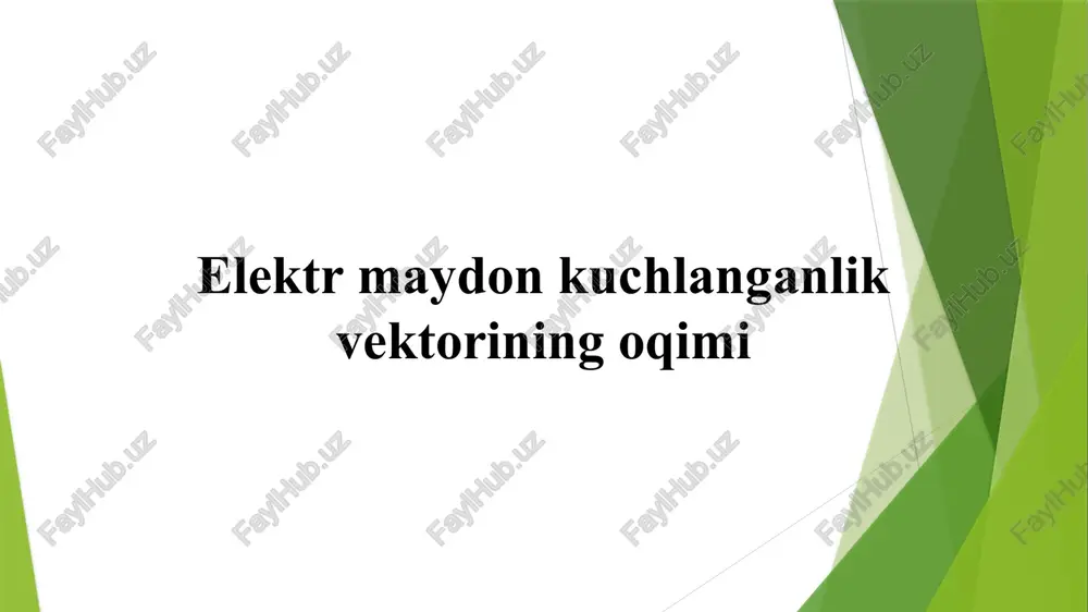 elektrmaydonkuchlanganlik — PPTX