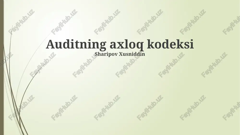 auditning axloq kodeksi — PPTX