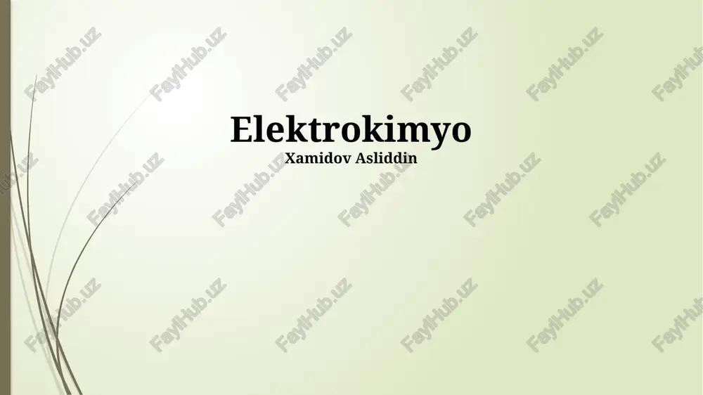 elektrokimyo — PPTX