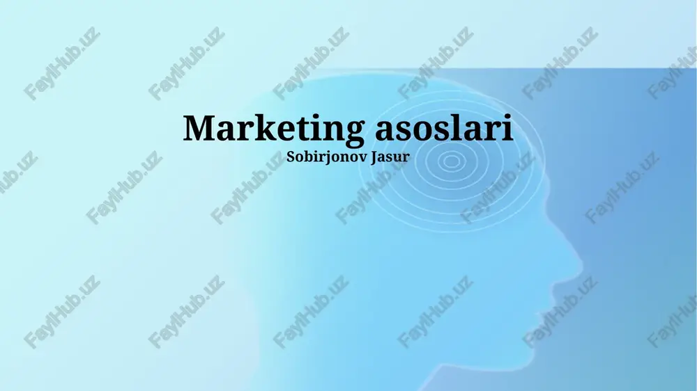 marketing asoslari — PPTX