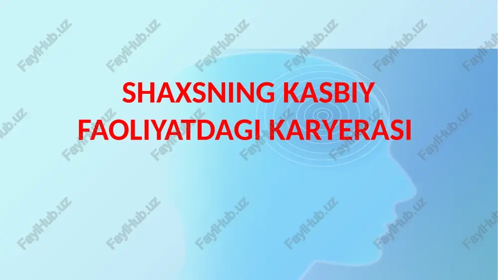 karyera tushunchasi — PPTX